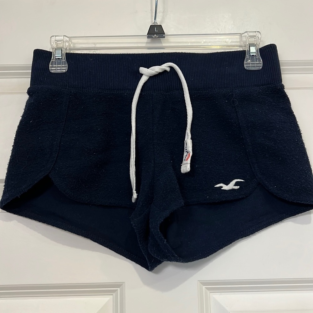 Hollister Navy Fuzzy Shorts